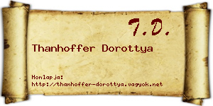 Thanhoffer Dorottya névjegykártya