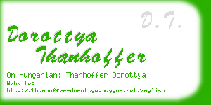 dorottya thanhoffer business card